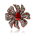 Oversized Ribbon Flower Brooch in Six Crystal Colors view 5