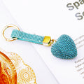 Solid Full Crystal Heart Keychains in Eleven Colors plus Assorted Option view 4