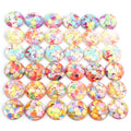 Round Floral Resin Cabochons in Eleven Pastel Color Options view 3