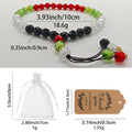 Red Green Clear And Black Faceted Acrylic Tasbih Prayer Beads view 2
