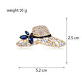 Gold Tone Silver Tone Flower Enamel Metal Brooch Pin view 2