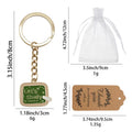 Lets Study Chalkboard Enamel Keychain Gold Ring Charm view 2