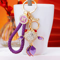 Jeweled Goldfish Keychains in Five Colors with Braided Fortune Loops view 8