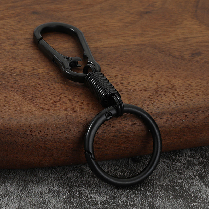 Simple Solid Color Zinc Alloy Carabiner Ring Keychain for Car Keys