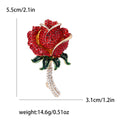 Crystal Rose Tassel Brooch in Purple and Red for Jackets and Scarves view 7
