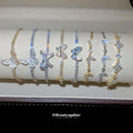 Zircon Butterfly Tennis Bracelet Seven Gold Silver Styles view 4