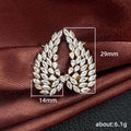 Marquise Leaf Wing Stud Earrings In Gold And Silver Tones view 5