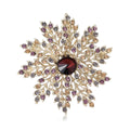 Leaf Burst Snowflake Brooch Large Center Stone Four Styles view 1