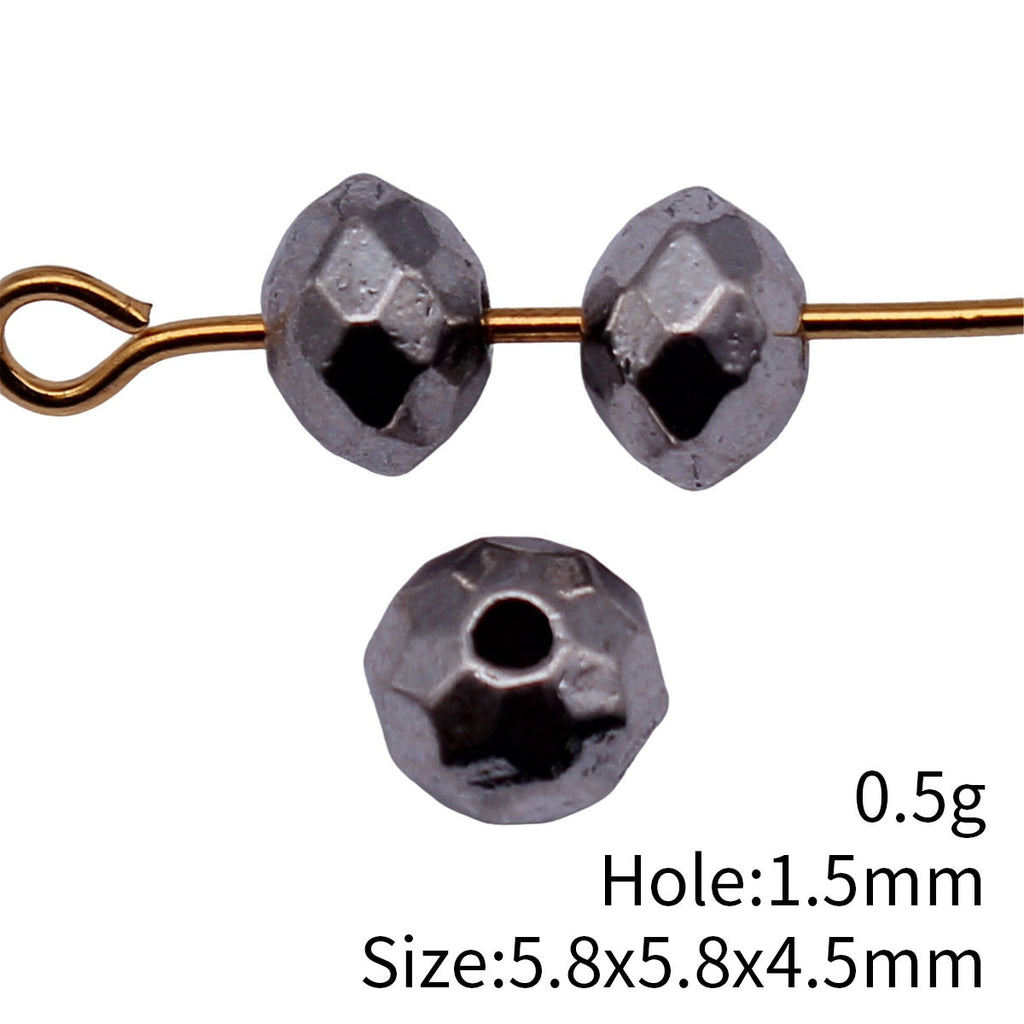 5.8x5.8x4.5mm 0.5g Multicolor Zinc Alloy Faceted Diamond Shape Loose Metal Beads for Bracelet DIY Jewelry