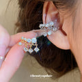 Crystal Fringe Ear Cuffs in Gold and Silver for Layered Everyday Styling view 1