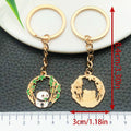 Round Panda Enamel Keychains in 10 Illustrated Scenes view 11