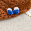 Flocked Bear And Pearl Double Sided Stud Earrings For Distinctive Statement Styling view 2