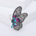 Crystal Wing Butterfly Brooch in 3 Color Styles Metal Pin view 6
