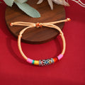 Ten Color Tibetan Pattern Bead Adjustable Woven Cord Bracelets view 6
