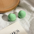 Eleven Color Oversized Glossy Round Dome Stud Earrings view 7
