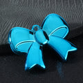 Glossy Acrylic Bow Ribbon Charm Pendant Seven Colors view 6