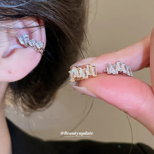 Heart Crystal Ear Cuffs In Silver And Gold Tone Variations