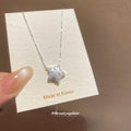 Silver-Tone Crystal Star Pendant Necklace Decorative Jewelry Accessory view 4