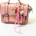 Rhinestone Swan Glitter Bead Keychain Phone Strap Charm view 2