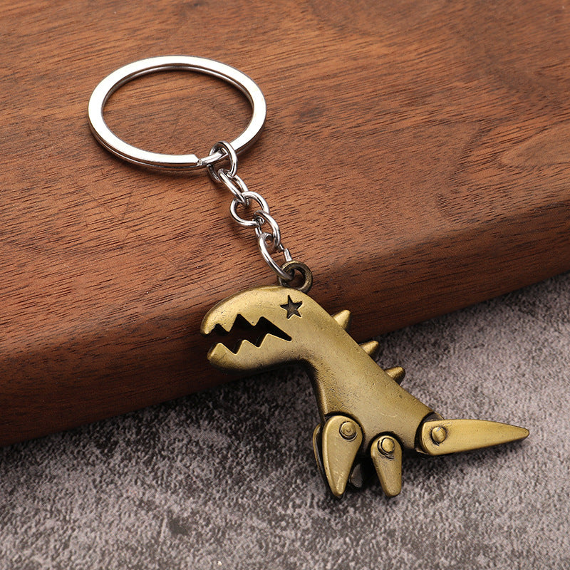 Creative Metal Dinosaur Keychain Bag Charm Gift Accessory