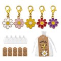 Enamel Daisy Flower Charm Gold Lobster Clasp Five Colors view 1