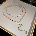 Pearl and Colorful Bead Layered Necklaces Statement Jewelry view 2