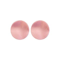 Matte Pastel Round Disc Statement Stud Earrings Statement Jewelry Pair view 5