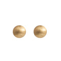 Matte Brushed Metal Ball Stud Earrings Gold Silver Two Sizes view 5