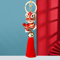 Jeweled Lion Dance Figure Tassel Keychains in Eight Colors plus Assorted Option view 3