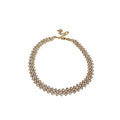 Rhinestone Zigzag Link Choker Necklace Gold Silver Two Styles view 5