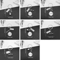Eight Antique Silver Fitness Equipment Metal Keychain Designs view 4