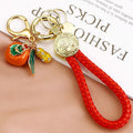 Persimmon Pair Leaf and Peanut Fortune Strap Keychain Collection view 8