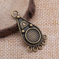 Teardrop Five Loop Metal Earring Connectors in Two Finishes view 4