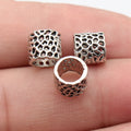 8x8x8mm 0.8g Multicolor Zinc Alloy Hollow Mesh Tube Large Hole Spacer Beads for Dreadlock Jewelry