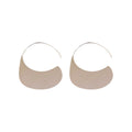 Silver Tone Sculptural Disc Statement Hook Drop Earrings view 5