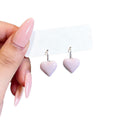 Pink Heart Stud Earrings with Small White Beads Fashion Jewelry view 5
