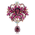 Red Gold Tone Crown Crystal Nine Designs Metal Brooch Pin view 12