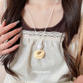 Oval Resin Pendant Necklaces in Five Soft Color Options view 3