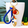 Basketball Shoe Keychains with Braided Loops and Two Loop Only Options view 9