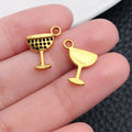 Antique Gold Zinc Alloy Red Wine Bottle Charm Pendant for DIY Bracelet Necklace Jewelry