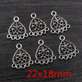 Antique Silver Filigree Multi Loop Earring Connectors view 10