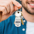 Team Thank You Wooden Tag Keychain Tree Charm Pendant view 3