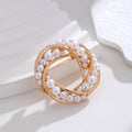 Floral Wreath Wreath Pearl Look Metal Brooch Pin for Jackets and Lapels view 5