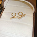 Mixed Gold Silver And White Hoop Earrings Nine Styles view 8