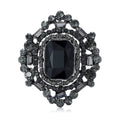 Rectangular Crystal Halo Brooch in Four Colors for Jackets Scarves and Lapels view 5