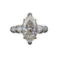 Marquise Clear Solitaire Trapezoid-Side Ring In Silver Tone view 5
