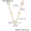 Gold Hollow Four Leaf Clover Zircon Earrings Ring Necklace view 7