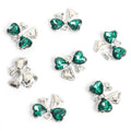 Crystal Bow Charms in Gold and Silver Tones, 12 Color Designs view 11