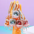 Long Pearl Curtain Shell Keychains in Five Colors plus Assorted Option view 3