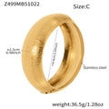 Wide Textured Hinged Bangles in Five Gold Tone Patterns view 9